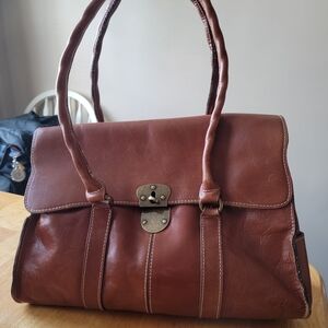 Patricia Nash Brown Leather Satchel